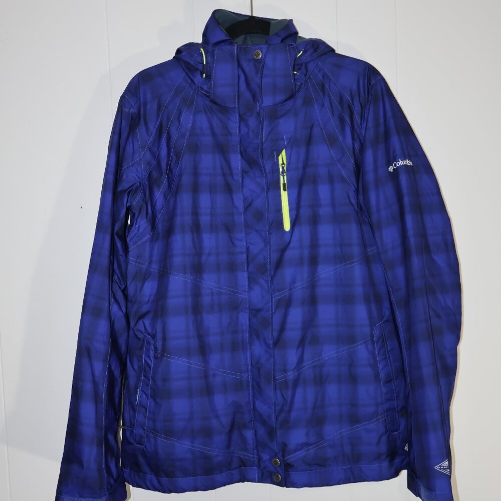 Columbia Omni-Tech Blue Plaid Jacket – Waterproof Outdoor Shell‎ (Men’s XL)